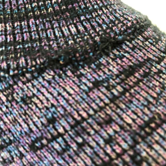 Free People Sweater Women Medium Heather Dark Purple Bomber Jacket Zip Front - Picture 7 of 16